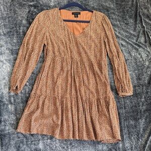 Tahari Women's Long Sleeve Dress - Tan and Black